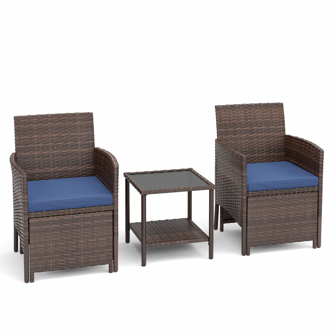 2-Person Conversation Set with Ottomans and Coffee Table